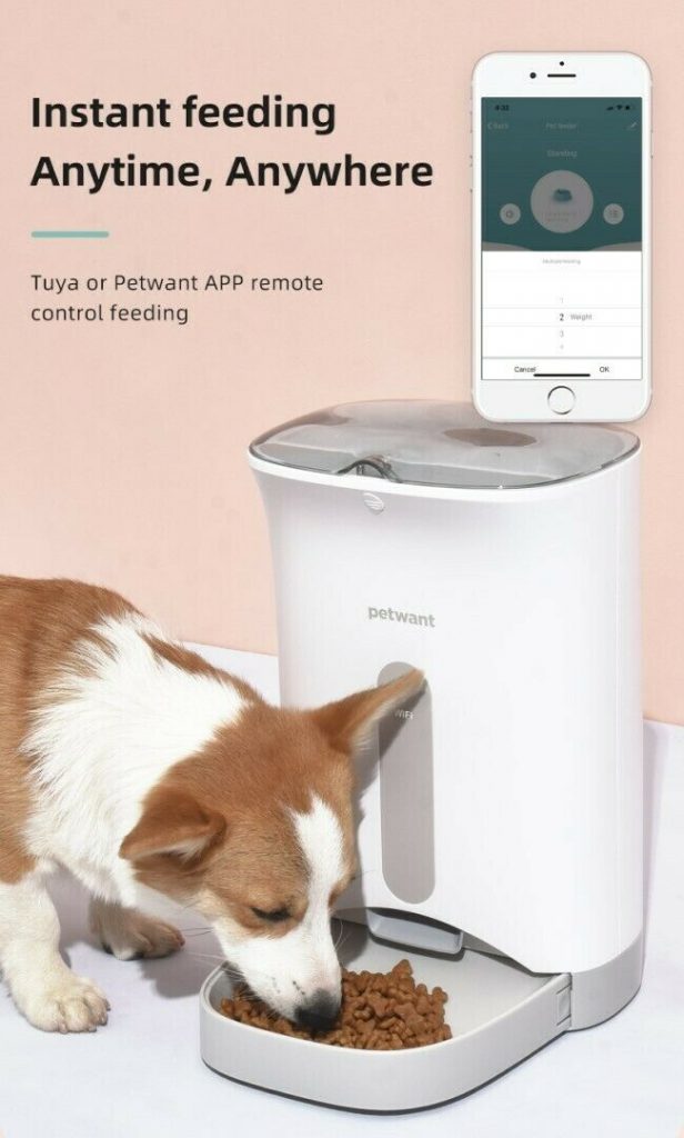 Petwant F1-Wifi Automatic Pet Smart Feeder Smartphone APP White - My ...